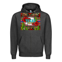 Charcoal Heather texas chica with roses Zipper Hoodie - Jasminsmagicworld