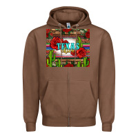 Chestnut texas chica with roses Zipper Hoodie - Jasminsmagicworld