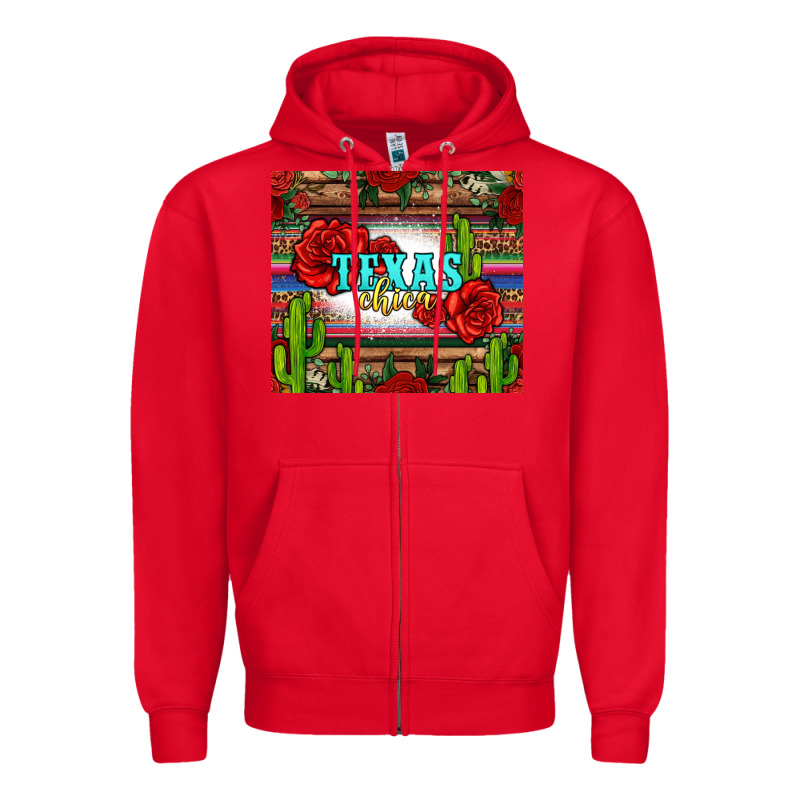 Texas Chica With Roses Zipper Hoodie by Jasminsmagicworld | Teevron