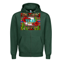 Sports Green texas chica with roses Zipper Hoodie - Jasminsmagicworld