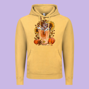 Pumpkin Spice Ice Latte Vintage Hoodie Designed By Jasminsmagicworld