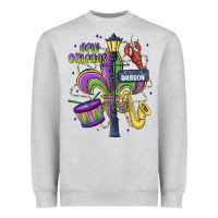 New Orleans Mardi Gras Streets Heavyweight Sweatshirt | Teevron