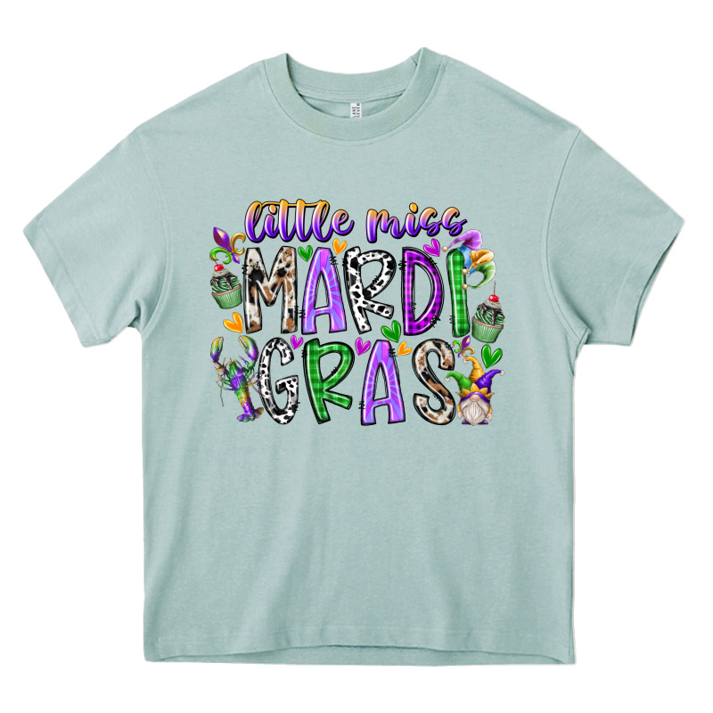 Little Miss Mardi Gras Heavy Core Tee by RacoonDesign | Teevron