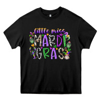 Black little miss mardi gras Heavy Core Tee - RacoonDesign
