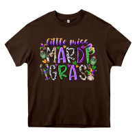 Chocolate Brown little miss mardi gras Heavy Core Tee - RacoonDesign