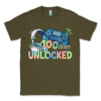 Army Green level 100 days unlocked Classic Tee - MaliasSmallBusiness