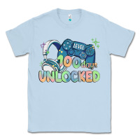 Dusty Blue level 100 days unlocked Classic Tee - MaliasSmallBusiness