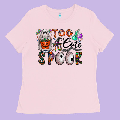 Too Cute To Spook Ladies Tee Designed By Cowhidedigitalart