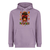 Lavender december girl christmas afro messy bun Heavyweight Hoodie - texasbilliewilder