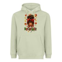 Matcha december girl christmas afro messy bun Heavyweight Hoodie - texasbilliewilder