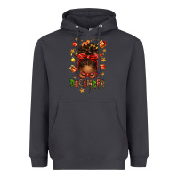 Smoke december girl christmas afro messy bun Heavyweight Hoodie - texasbilliewilder