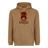 Toasted Coconut december girl christmas afro messy bun Heavyweight Hoodie - texasbilliewilder