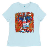Baby Blue just here for the ice Ladies Tee - JahusDesignShop