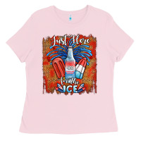 Bubblegum Pink just here for the ice Ladies Tee - JahusDesignShop