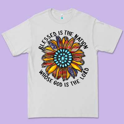 Blessed Is The Nation Whose God Is The Lord Premium Tee Designed By Cowhidedigitalart
