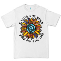 White blessed is the nation whose god is the lord Premium Tee - CowhideDigitalArt