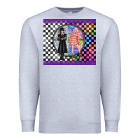 Heather Grey gothic girl horror family Premium Sweatshirt - TumblerDesignByShophia