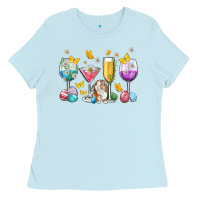 Baby Blue Easter wine glasses Easter Day Ladies Tee - Neo Western