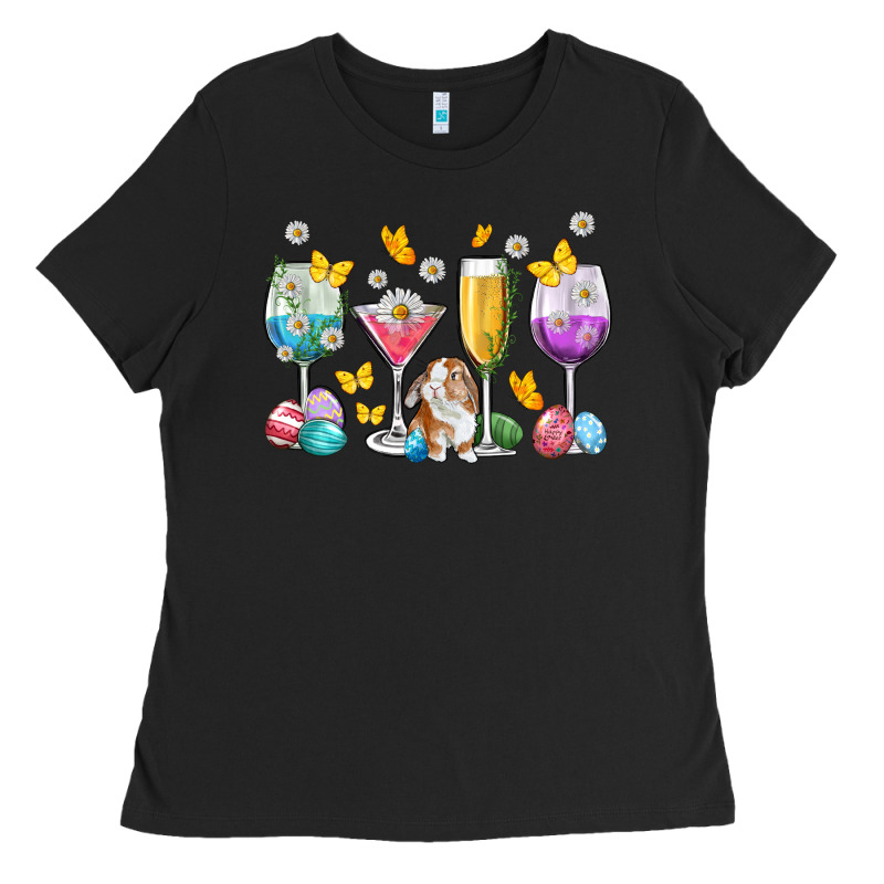 Easter Wine Glasses Easter Day Ladies Tee by Neo Western | Teevron