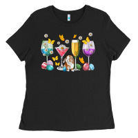 Black Easter wine glasses Easter Day Ladies Tee - Neo Western