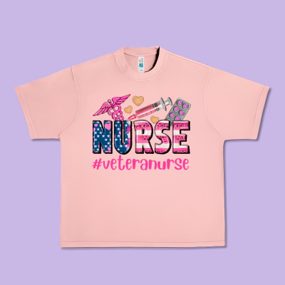 Veteran Nurse Urban Heavy Tee Designed By Adodesignshop
