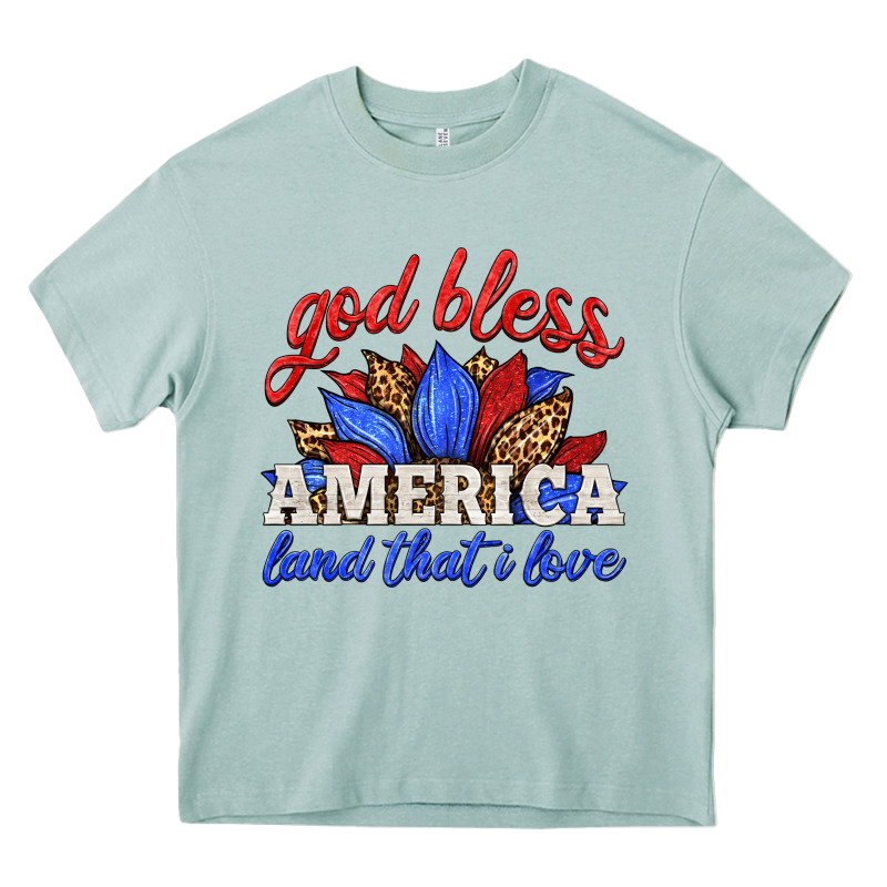God Bless America Land That I Love Heavy Core Tee by HRA Design Shop | Teevron