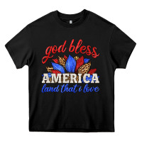 Black god bless america land that i love Heavy Core Tee - HRA Design Shop