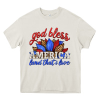 Cream god bless america land that i love Heavy Core Tee - HRA Design Shop