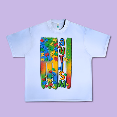 Autism American Flag Urban Heavy Tee Designed By Maliassmallbusiness