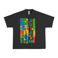 Pigment Black autism american flag Urban Heavy Tee - MaliasSmallBusiness