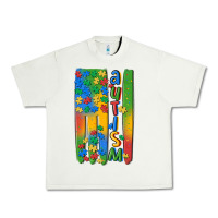 Pistachio autism american flag Urban Heavy Tee - MaliasSmallBusiness