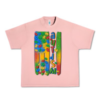 Salmon autism american flag Urban Heavy Tee - MaliasSmallBusiness