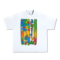White autism american flag Urban Heavy Tee - MaliasSmallBusiness