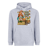 Heather Grey Pumpkin patch hayrides and corn maze Heavyweight Hoodie - NancyCooperArtShop
