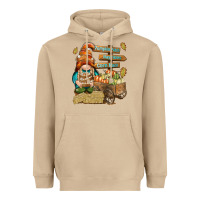 Mushroom Pumpkin patch hayrides and corn maze Heavyweight Hoodie - NancyCooperArtShop