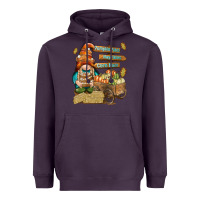 Plum Pumpkin patch hayrides and corn maze Heavyweight Hoodie - NancyCooperArtShop
