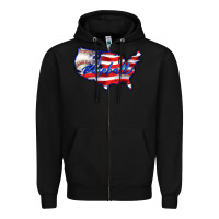Black usa flag baseball Zipper Hoodie - BarkalooDesign