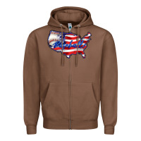 Chestnut usa flag baseball Zipper Hoodie - BarkalooDesign