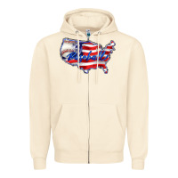 Sandshell usa flag baseball Zipper Hoodie - BarkalooDesign