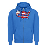 True Royal usa flag baseball Zipper Hoodie - BarkalooDesign
