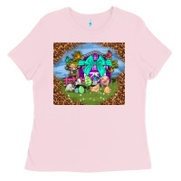 Bubblegum Pink Farm animal easter tumbler Easter Day Ladies Tee - Neo Western