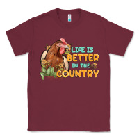 Burgundy life is better in the country Classic Tee - MaliasSmallBusiness