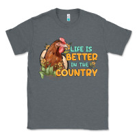 Charcoal Heather life is better in the country Classic Tee - MaliasSmallBusiness
