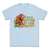 Dusty Blue life is better in the country Classic Tee - MaliasSmallBusiness