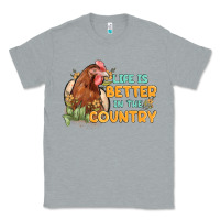 Heather Grey life is better in the country Classic Tee - MaliasSmallBusiness