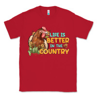 Red life is better in the country Classic Tee - MaliasSmallBusiness