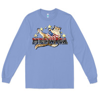 Colony Blue meowica cat Long Sleeve Tee - NancyCooperArtShop