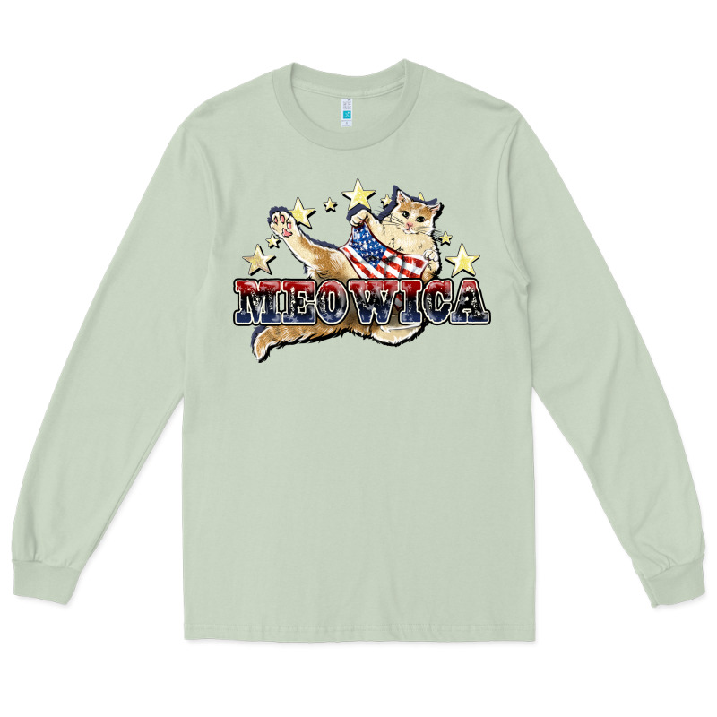 Meowica Cat Long Sleeve Tee by NancyCooperArtShop | Teevron