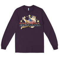 Plum meowica cat Long Sleeve Tee - NancyCooperArtShop