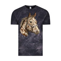 Cloud Black appaloosa horse Vintage Tee - LillyAllenDesigns